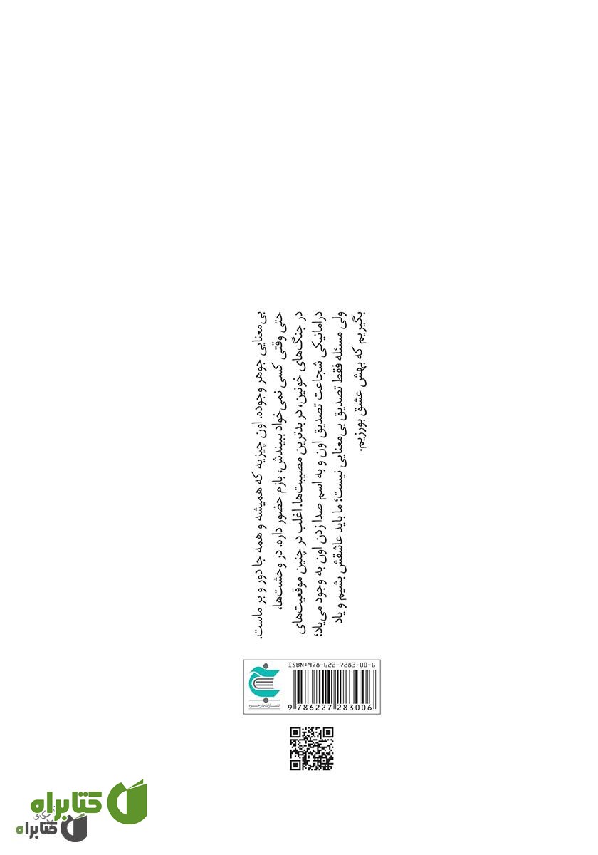 پشت جلد کتاب جشن بی‌معنایی