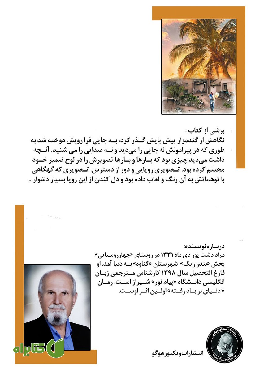 پشت جلد کتاب دنیای بر باد رفته