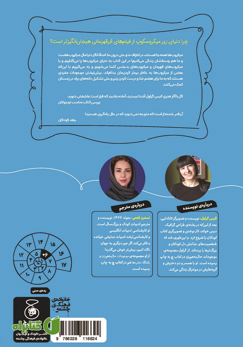 پشت جلد کتاب باشگاه میکروب‌ها