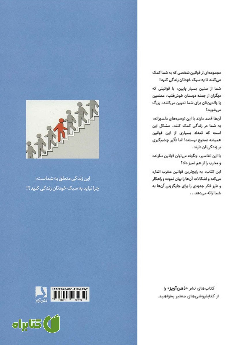 پشت جلد کتاب قوانینی که باید شکست