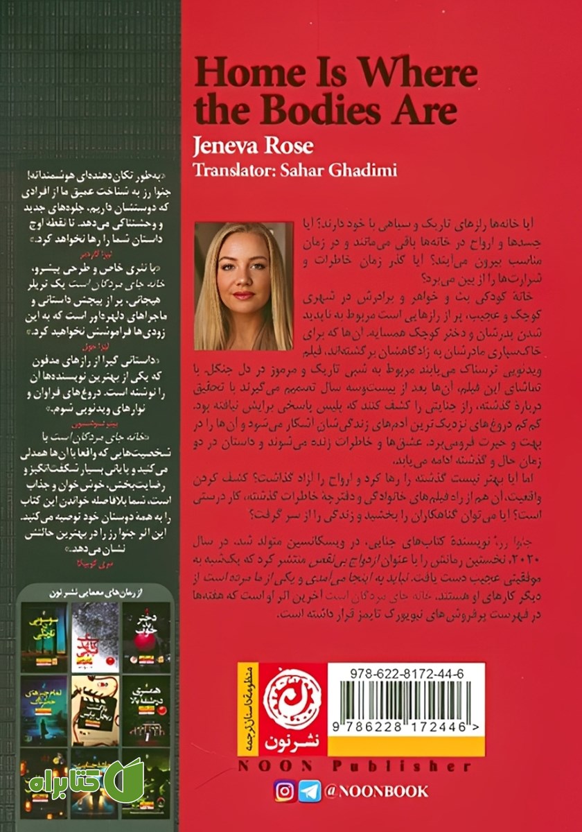 پشت جلد کتاب خانه جای مردگان است