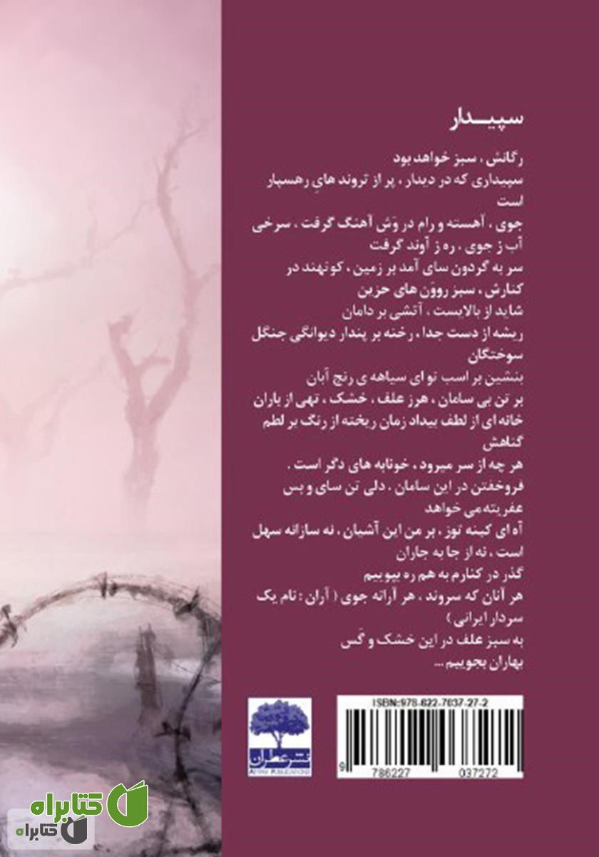 پشت جلد کتاب فروخفتن در این سامان دلی تن سای و بس عفریته می‌خواهد
