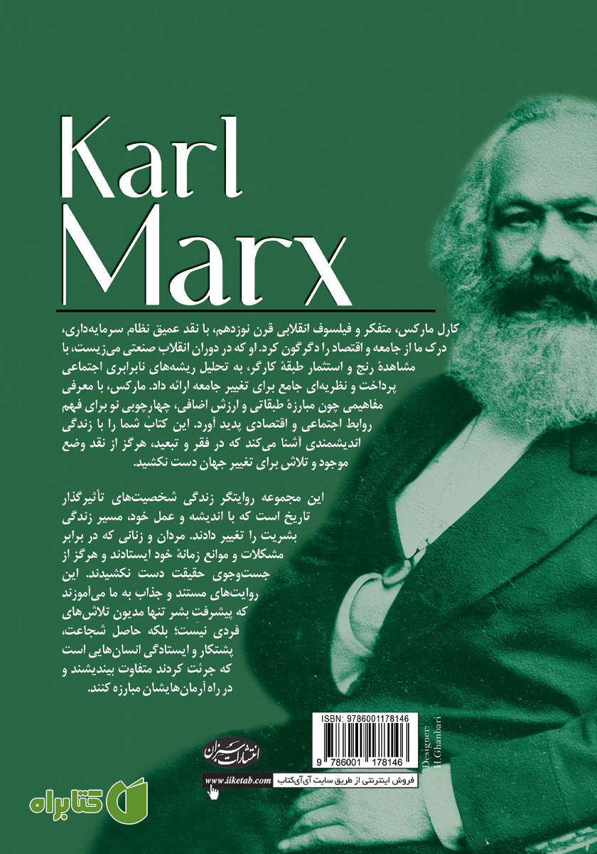 پشت جلد کتاب کارل مارکس