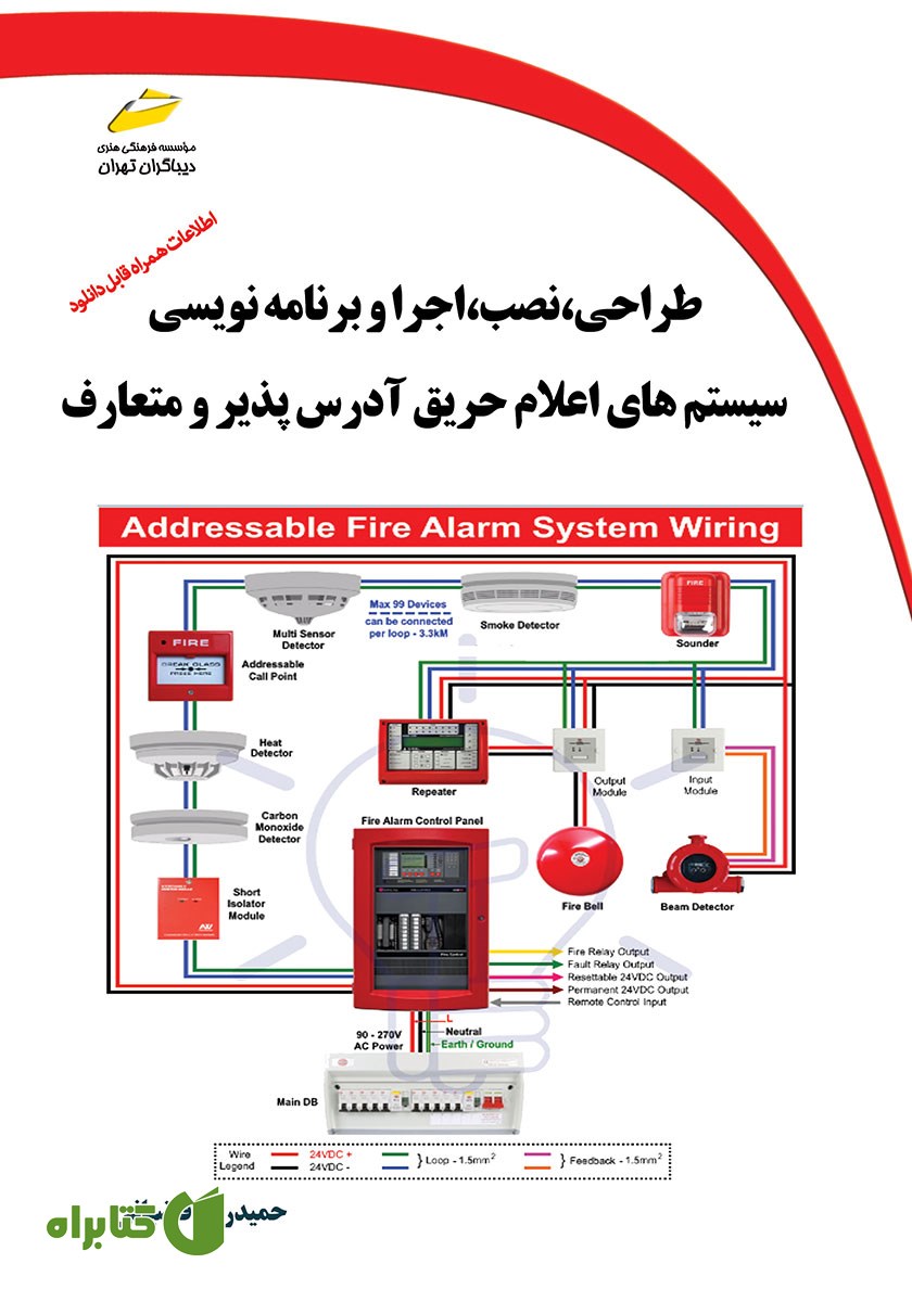 کتاب طراحی، نصب، اجرا و برنامه نویسی سیستم‌های اعلام حریق آدرس پذیر و متعارف