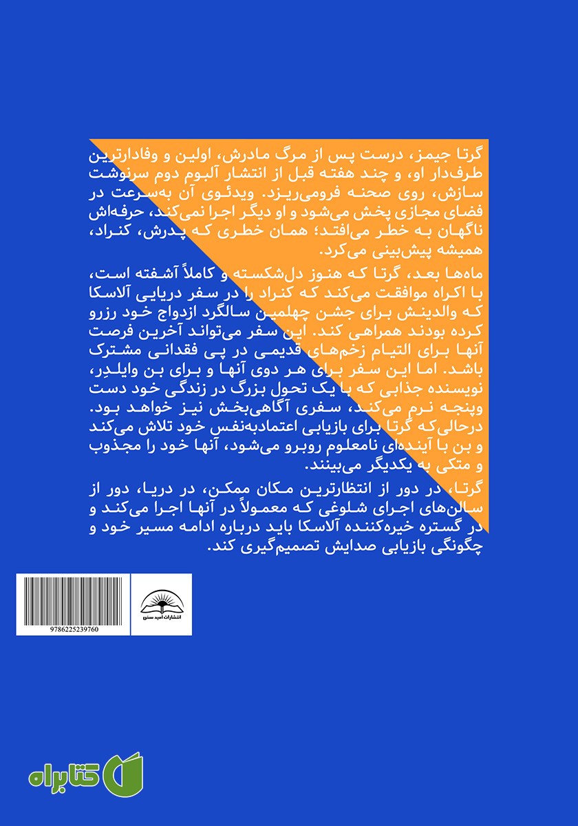 پشت جلد کتاب گرتا جیمز شکست ناپذیر