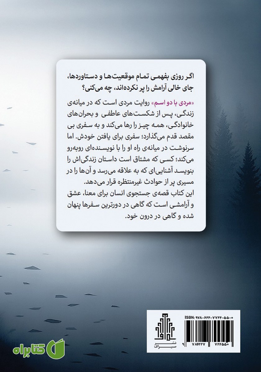 پشت جلد کتاب مردی با دو اسم