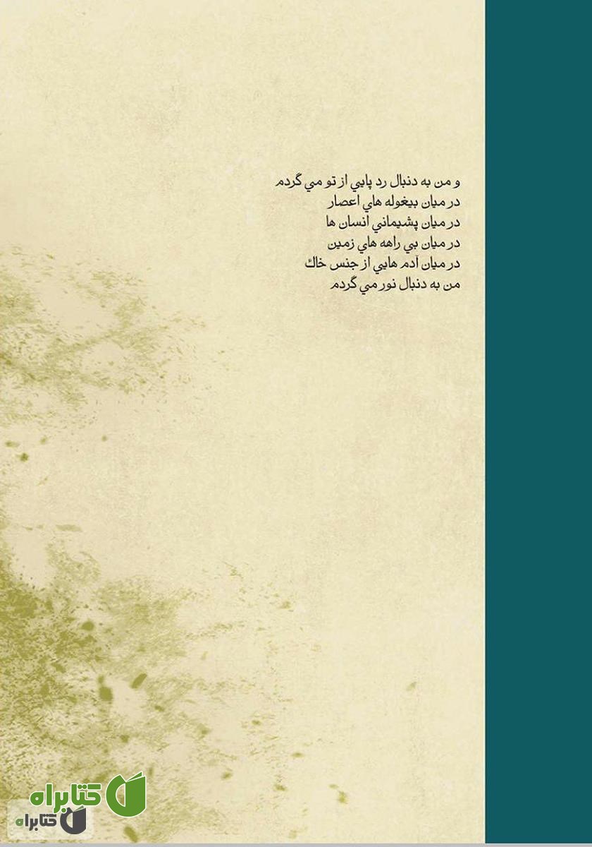 پشت جلد کتاب گمشده در باد