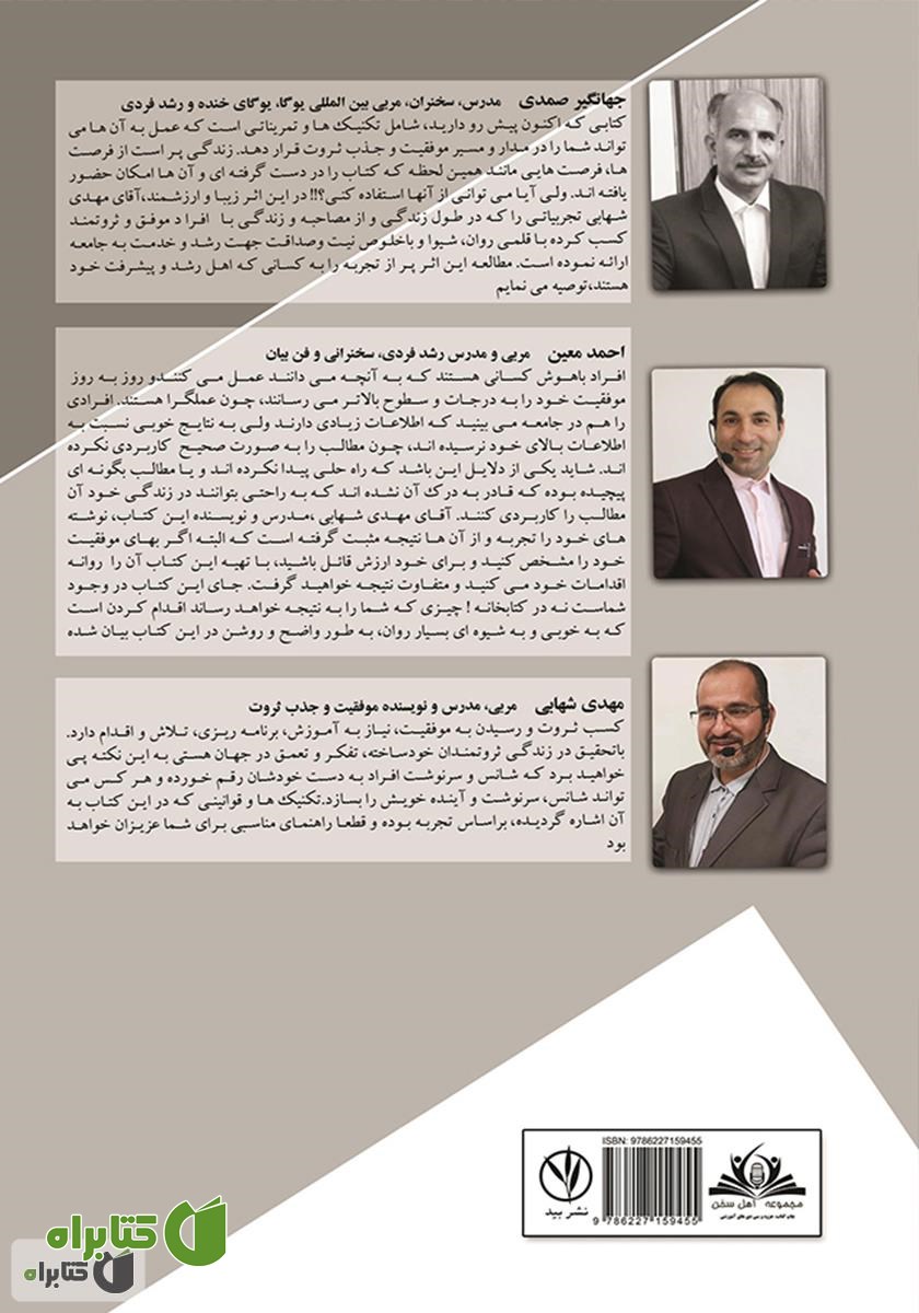 پشت جلد کتاب تکنیک‌های جذب ثروت