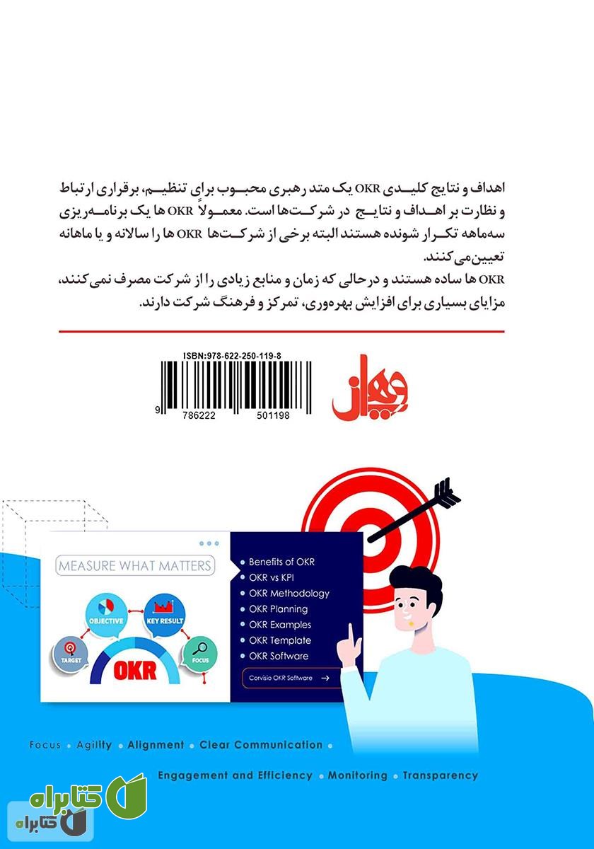 پشت جلد کتاب راهنمای کاربردی پیاده سازی استراتژی به روش اهداف و نتایج کلیدی (OKR)