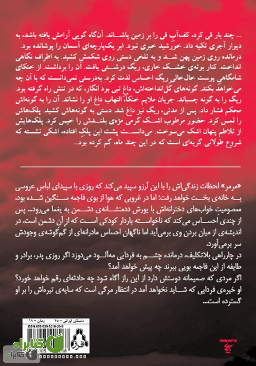 پشت جلد کتاب رقص با توفان