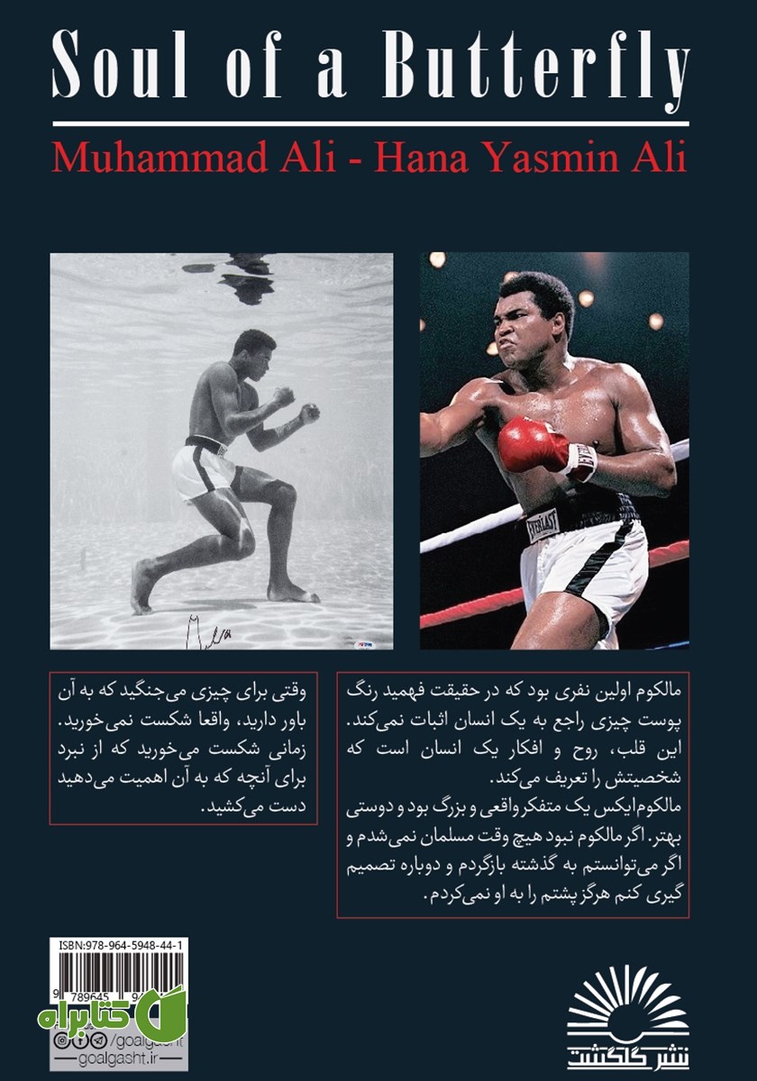 پشت جلد کتاب روح یک پروانه