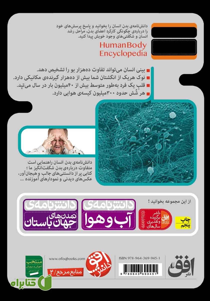 پشت جلد کتاب دانشنامه‌ی بدن انسان