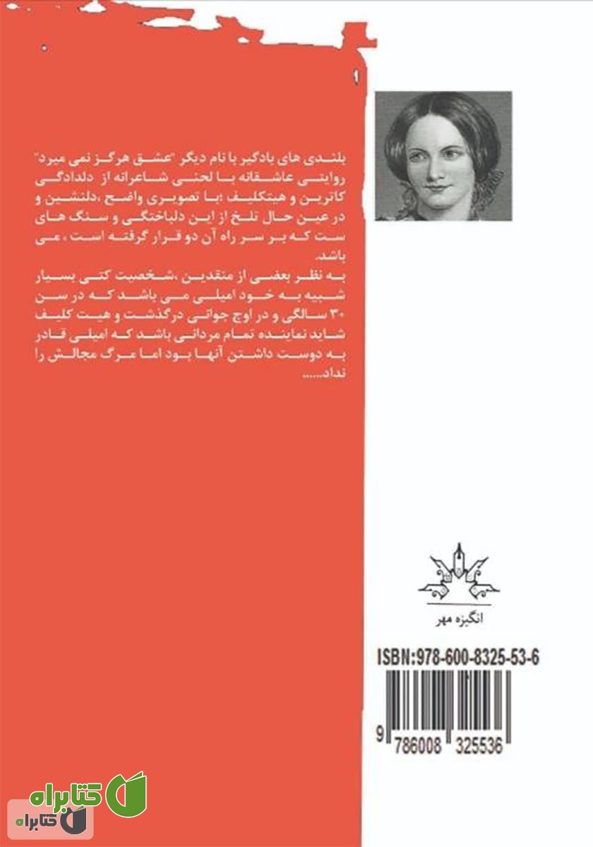 پشت جلد کتاب بلندی‌های بادگیر