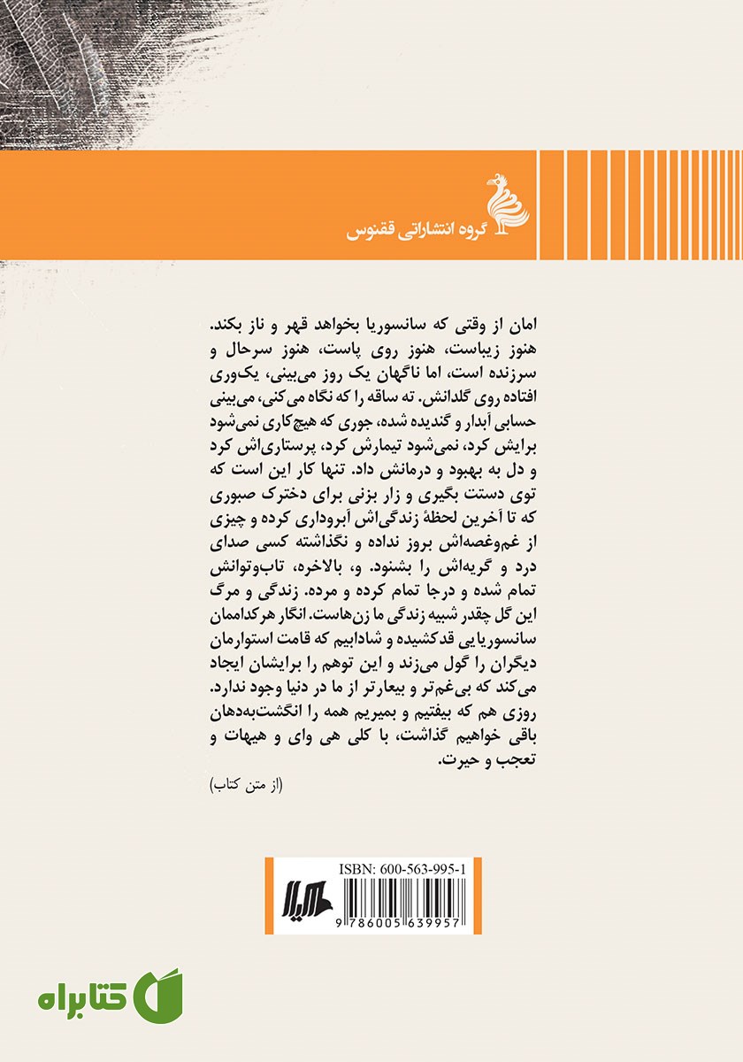 پشت جلد کتاب خواب عمیق گلستان