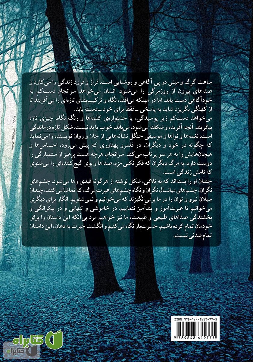 پشت جلد کتاب ساعت گرگ و میش