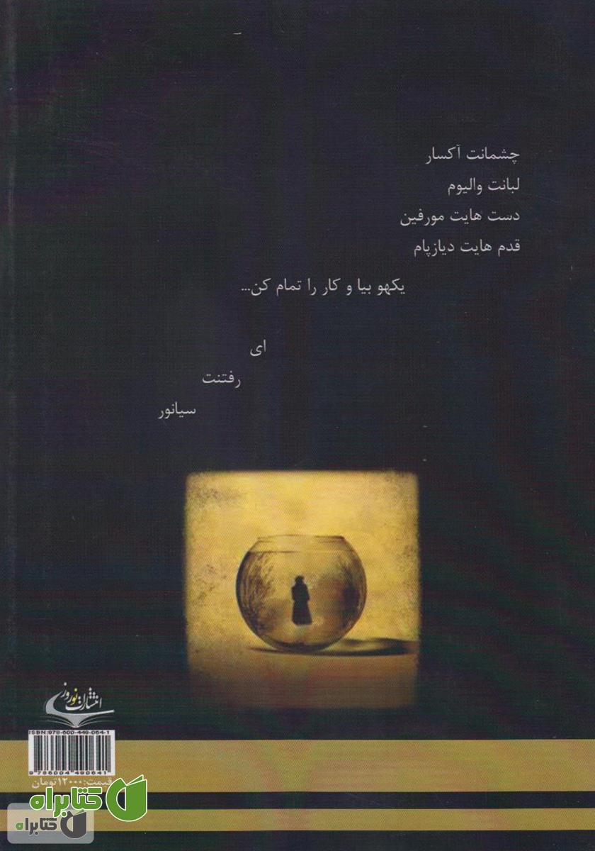 پشت جلد کتاب دریا در تنگ