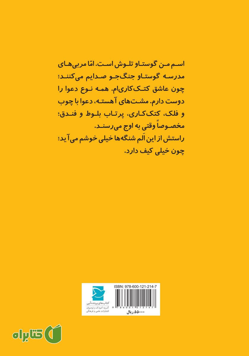 پشت جلد کتاب پسر ماجراجو