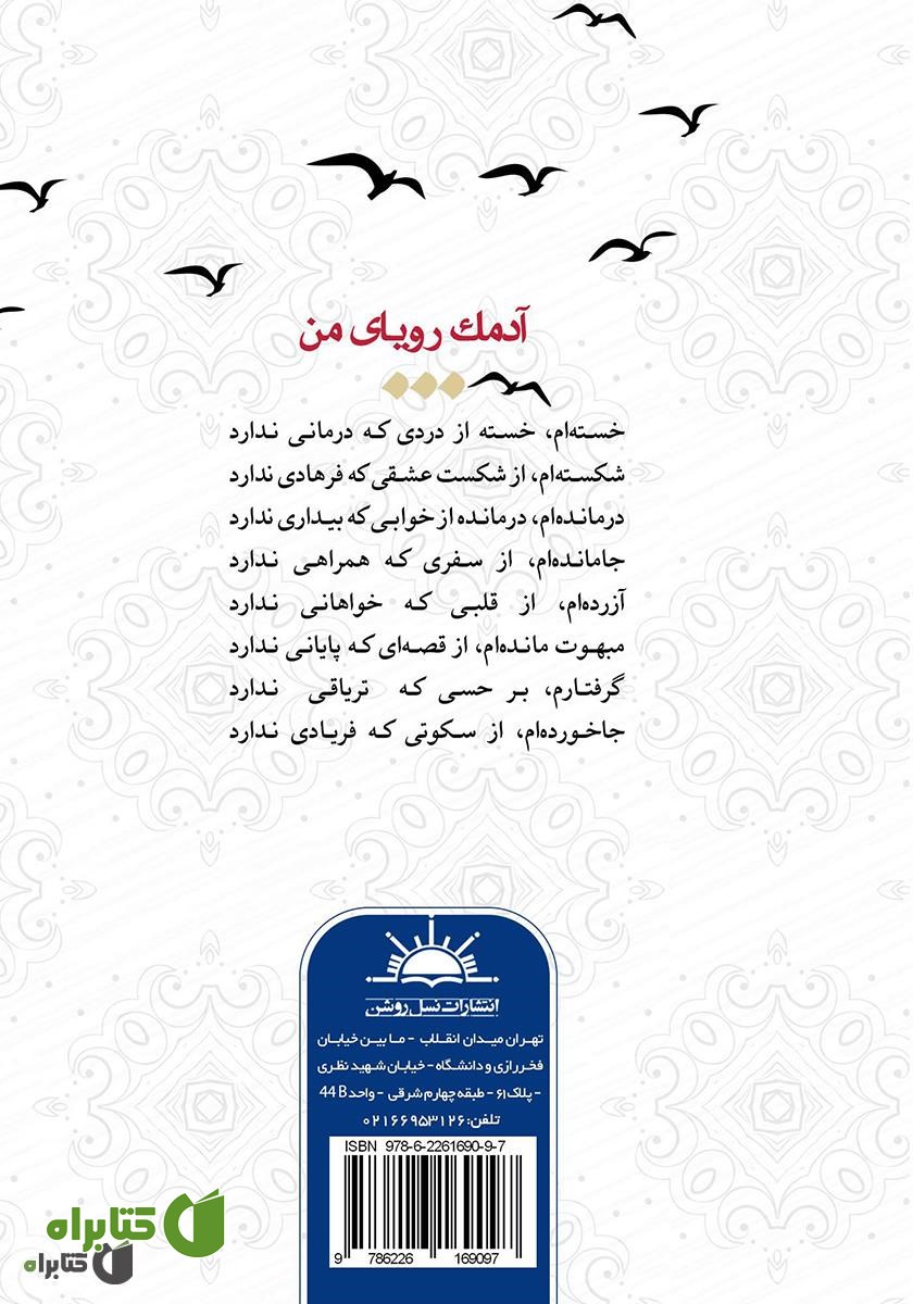 پشت جلد کتاب آدمک رویای من