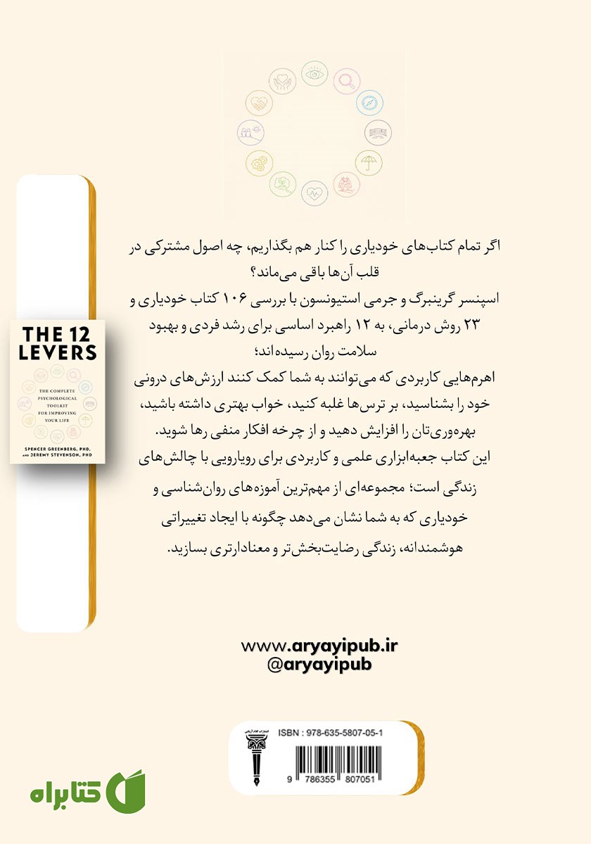 پشت جلد کتاب 12 اهرم