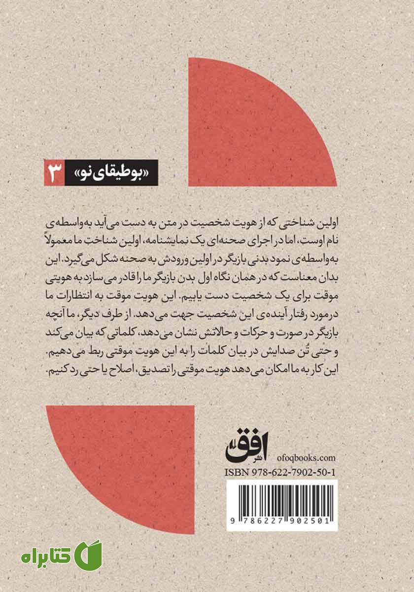 پشت جلد کتاب تئاتر، تماشا و نگاه برانگیخته از منظری اروپایی - جلد 3
