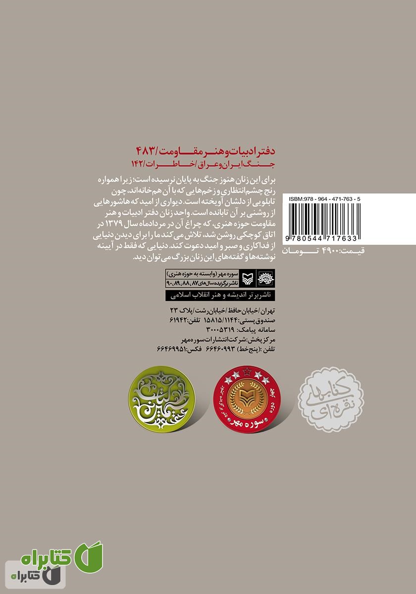 پشت جلد کتاب گل سیمین: خاطرات سهام طاقتی