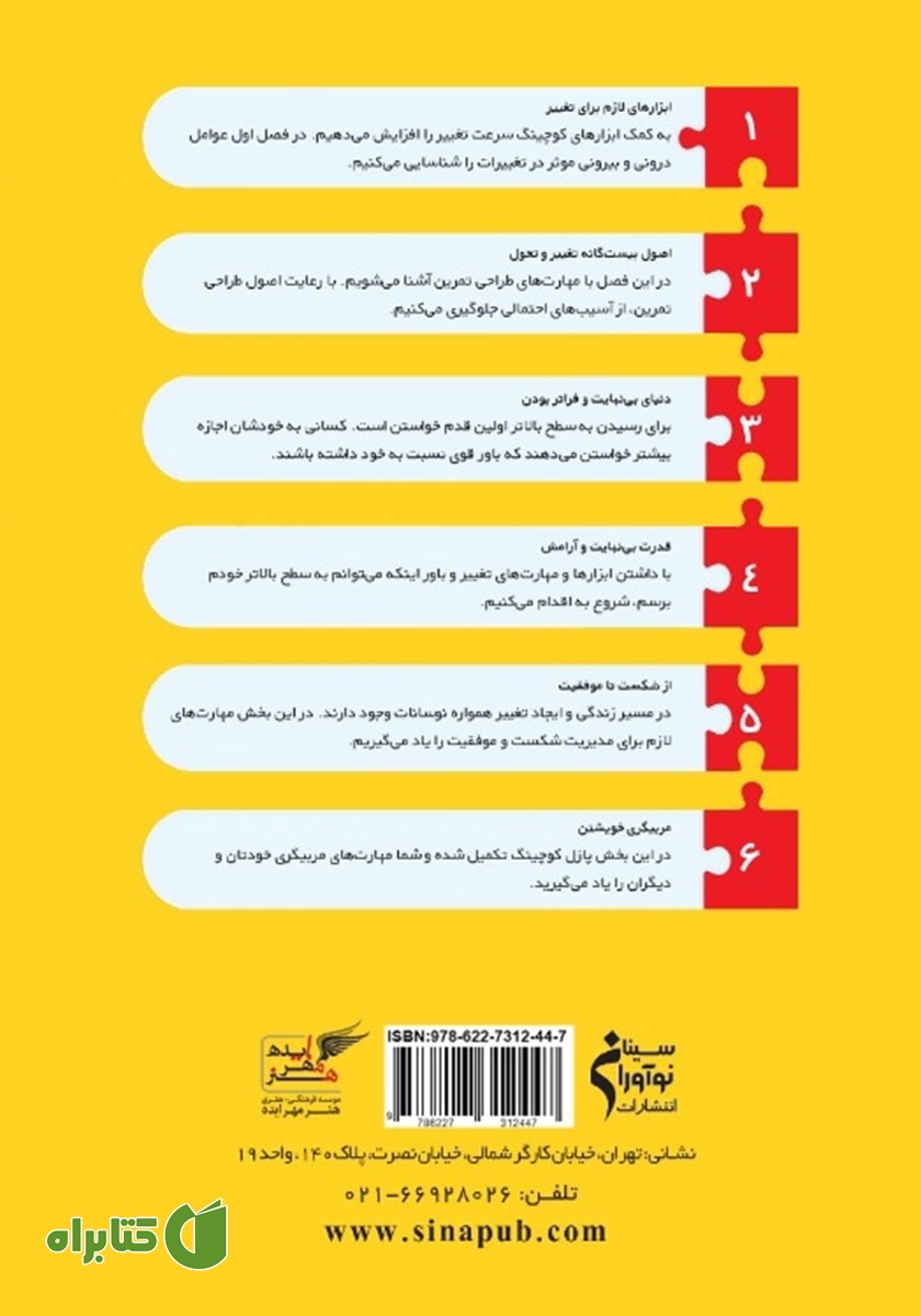 پشت جلد کتاب پازل کوچینگ و مربیگری