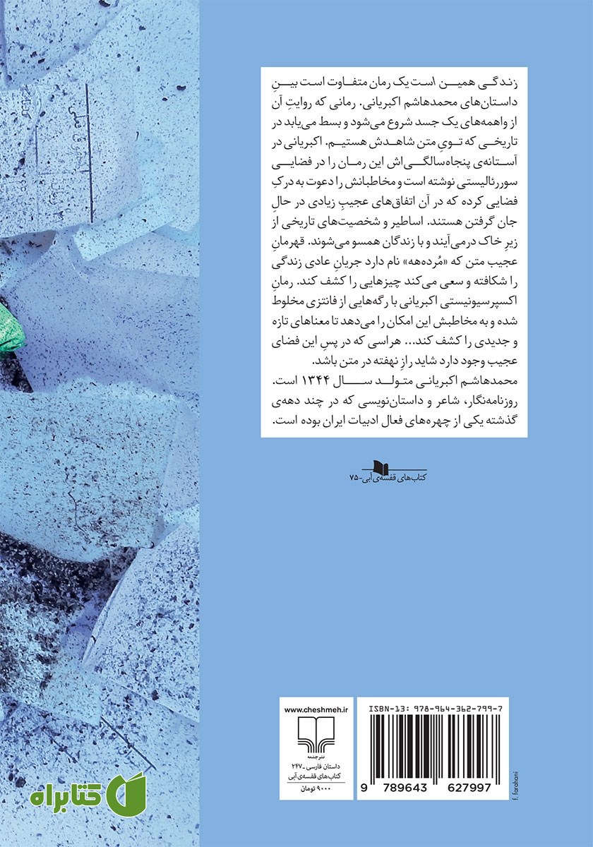 پشت جلد کتاب زندگی همین است