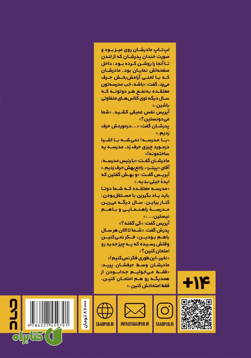 پشت جلد کتاب دختر گم‌ شده