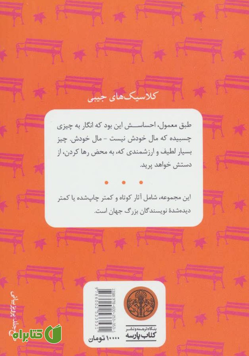 پشت جلد کتاب دوشیزه بریل