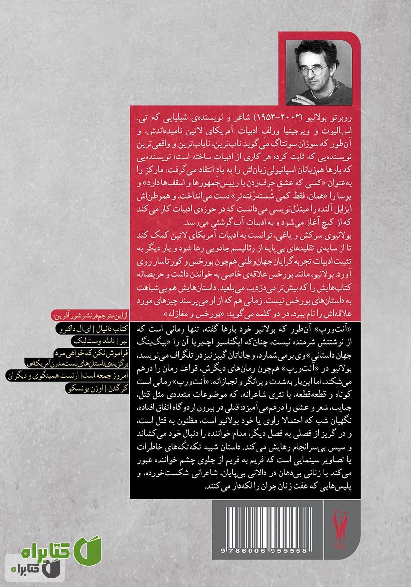 پشت جلد رمان آنت ورپ