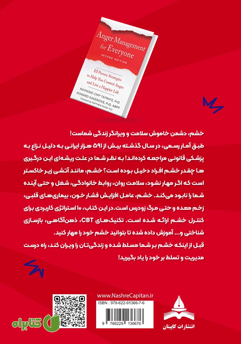 پشت جلد کتاب مدیریت خشم برای همه