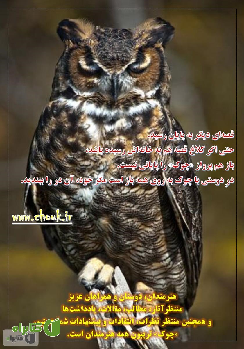 پشت جلد ماهنامه ادبیات داستانی چوک - شماره 106