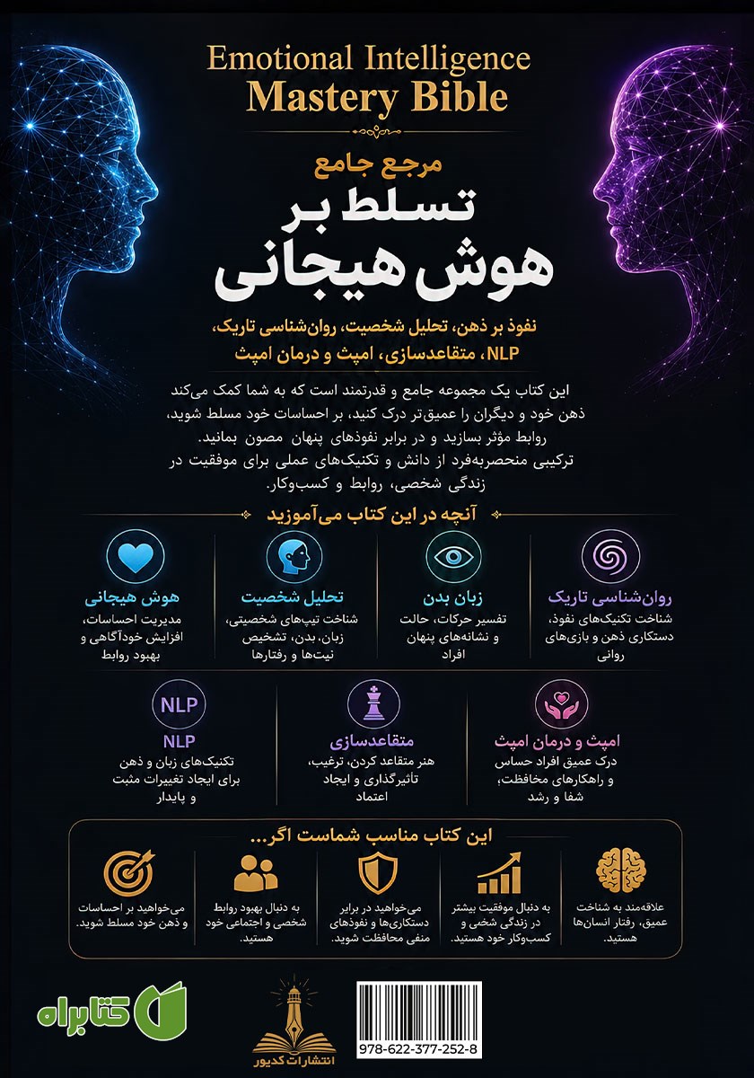پشت جلد کتاب مرجع جامع تسلط بر هوش هیجانی