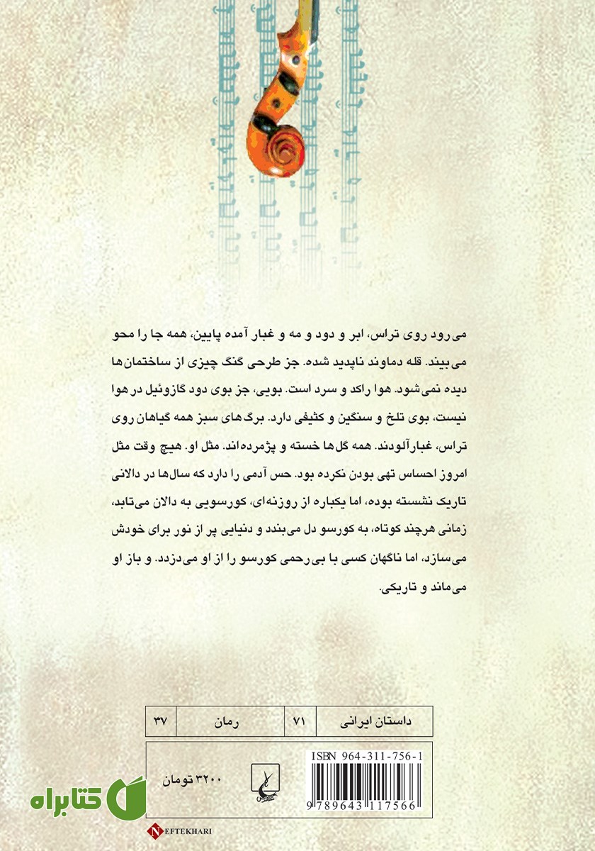پشت جلد کتاب چه دیر...