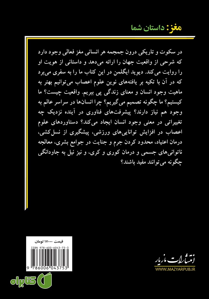 پشت جلد کتاب مغز: داستان شما