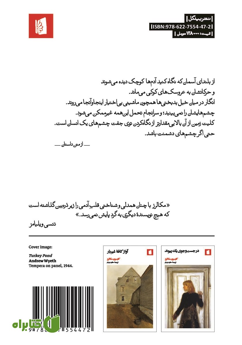 پشت جلد کتاب ساعت بی‌عقربه