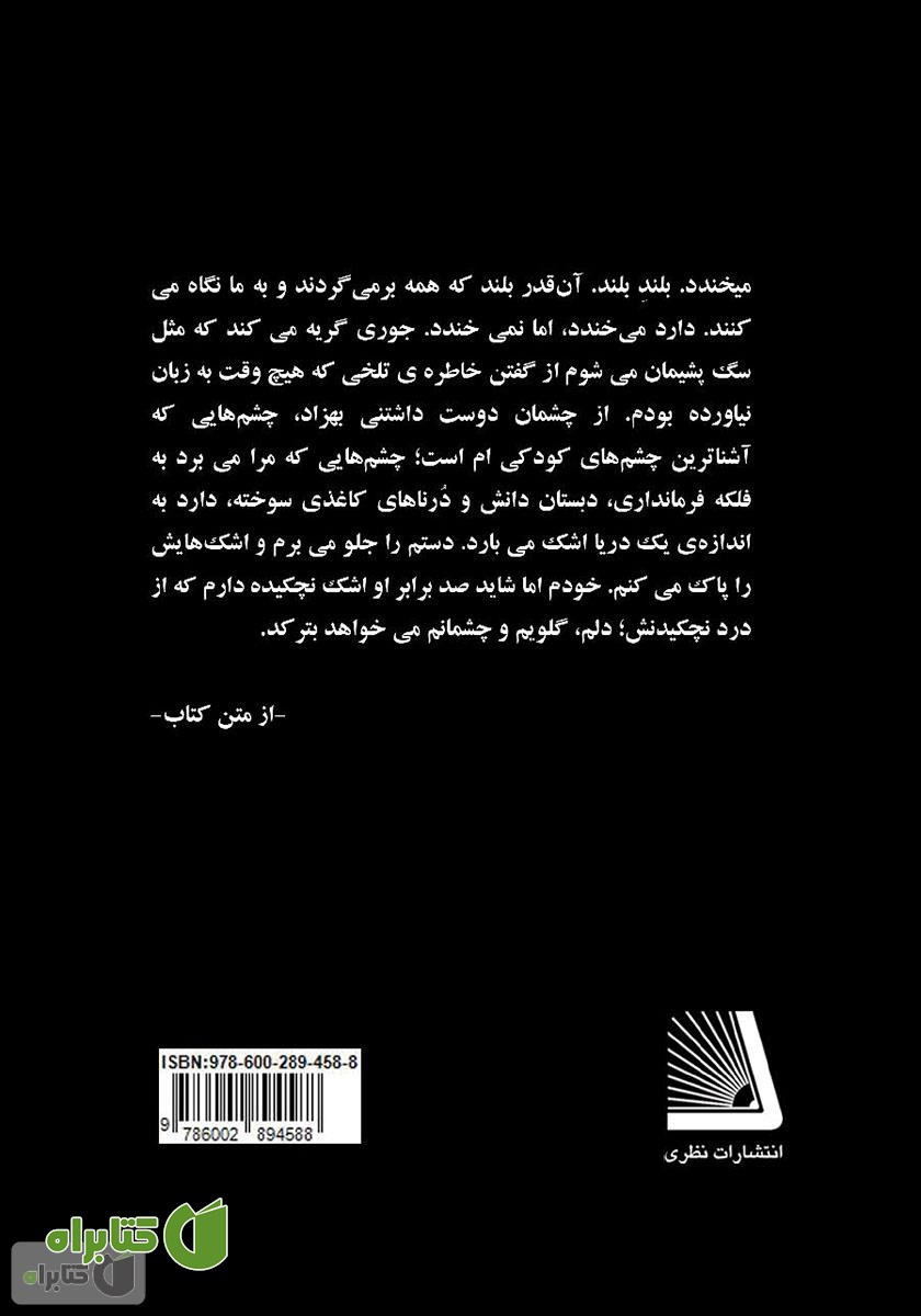 پشت جلد کتاب آن مرد در باران رفت