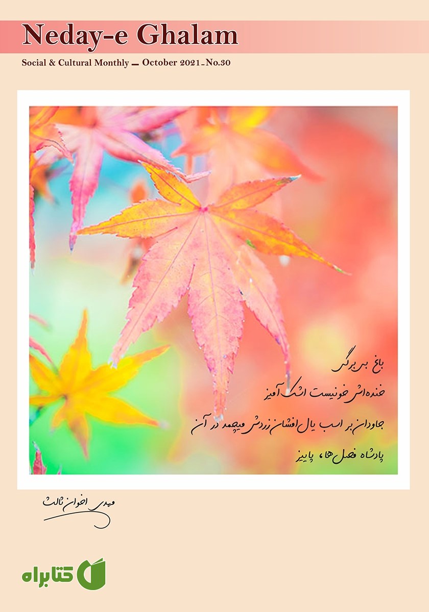 پشت جلد ماهنامه ندای قلم - شماره 30