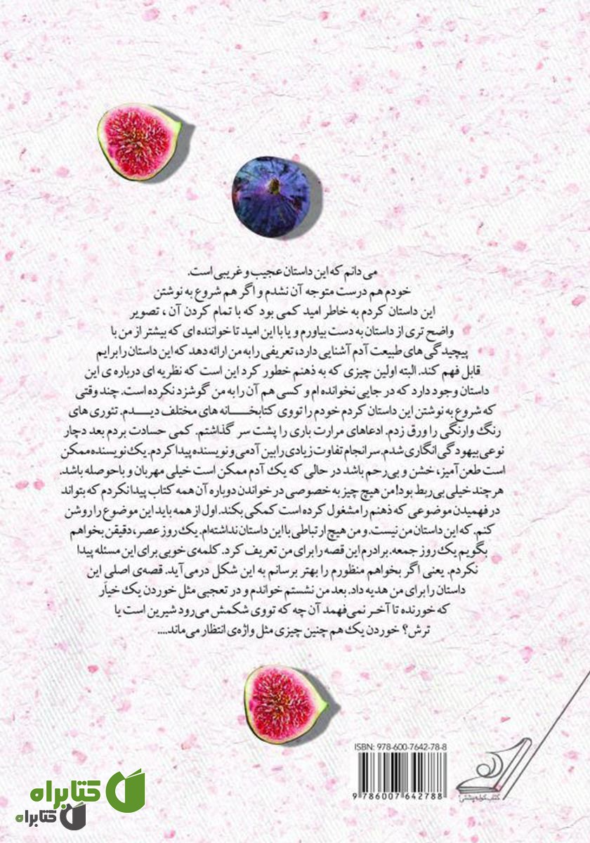 پشت جلد رمان کوتاه مربای انجیر