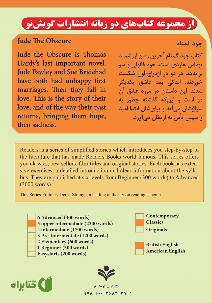 پشت جلد کتاب جود گمنام