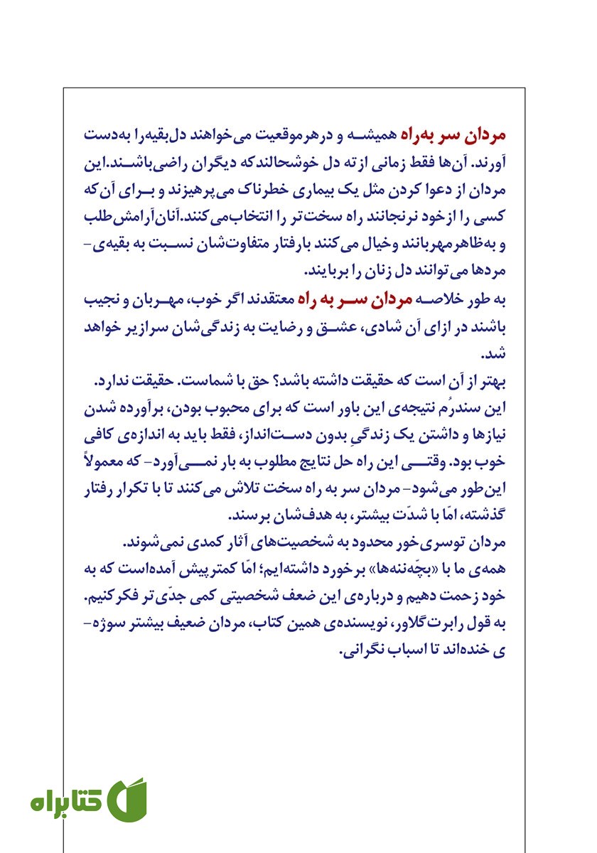 پشت جلد کتاب مصائب مردان سر به راه