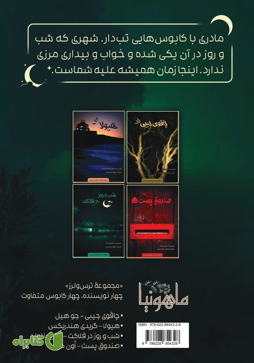 پشت جلد کتاب شب و روز در فلاکت