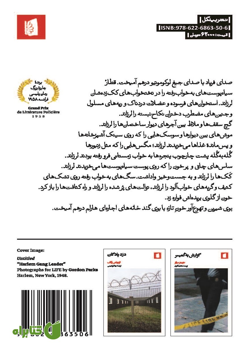 پشت جلد کتاب خشم در هارلم