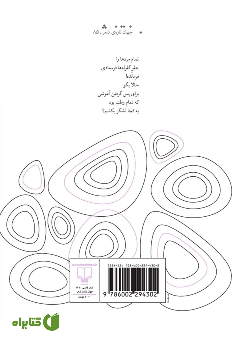 پشت جلد کتاب کلمات تنم را کبود کرده‌اند