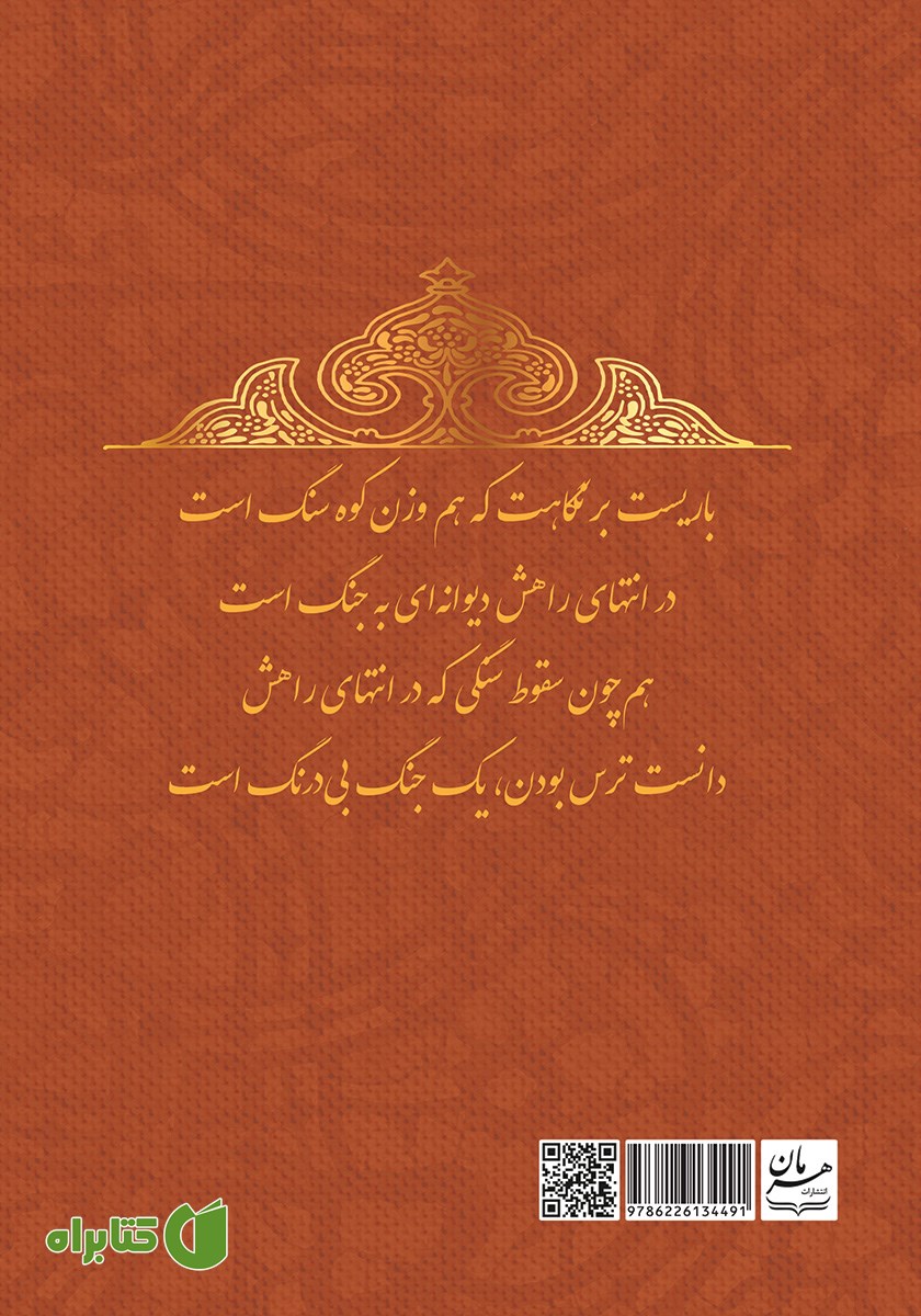 پشت جلد کتاب دفتر خاک دیوان ظهیر