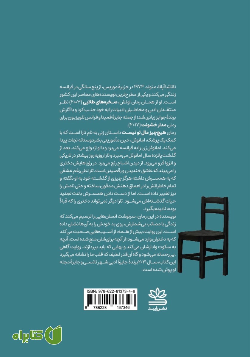 پشت جلد کتاب هیچ چیز مال تو نیست