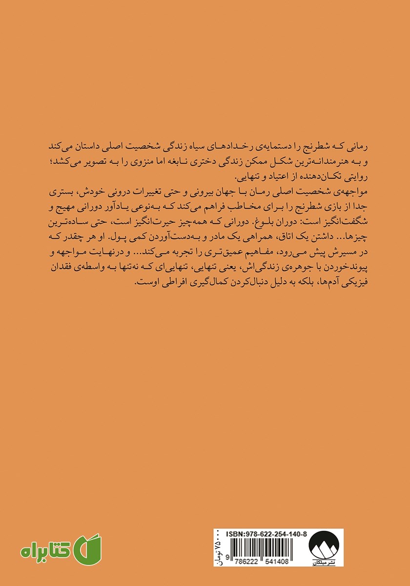 پشت جلد کتاب گامبی وزیر