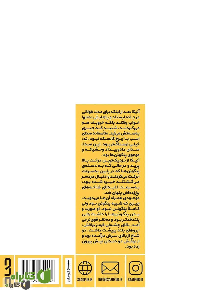 پشت جلد کتاب نفرین پنگوئنینه