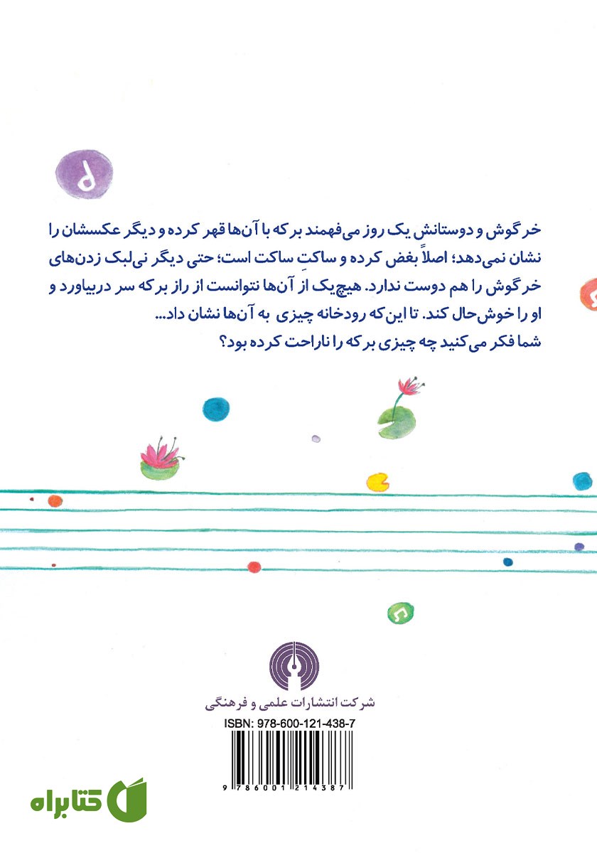پشت جلد کتاب وقتی برکه دلش گرفت