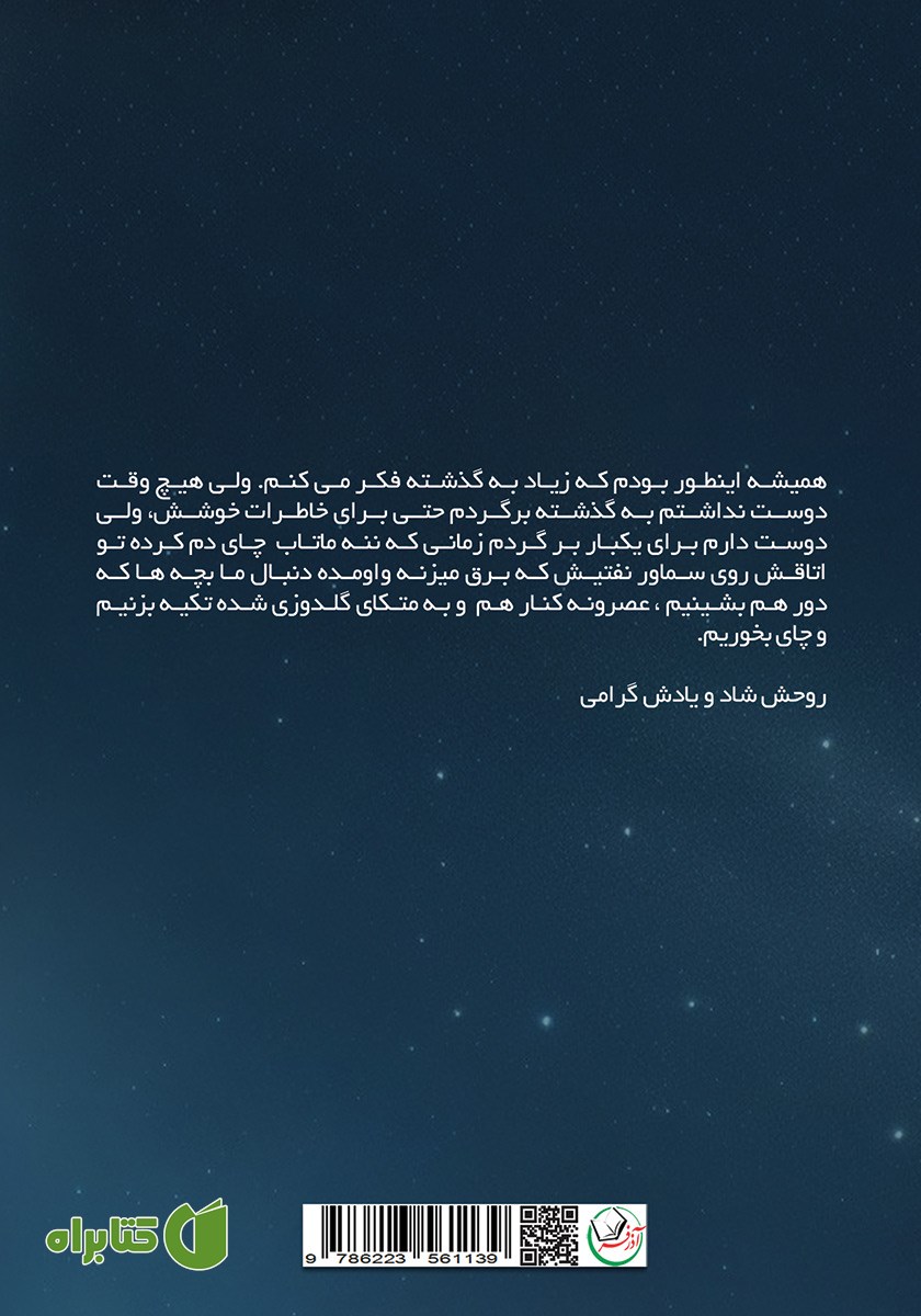 پشت جلد کتاب ماهی که در شب افتاد